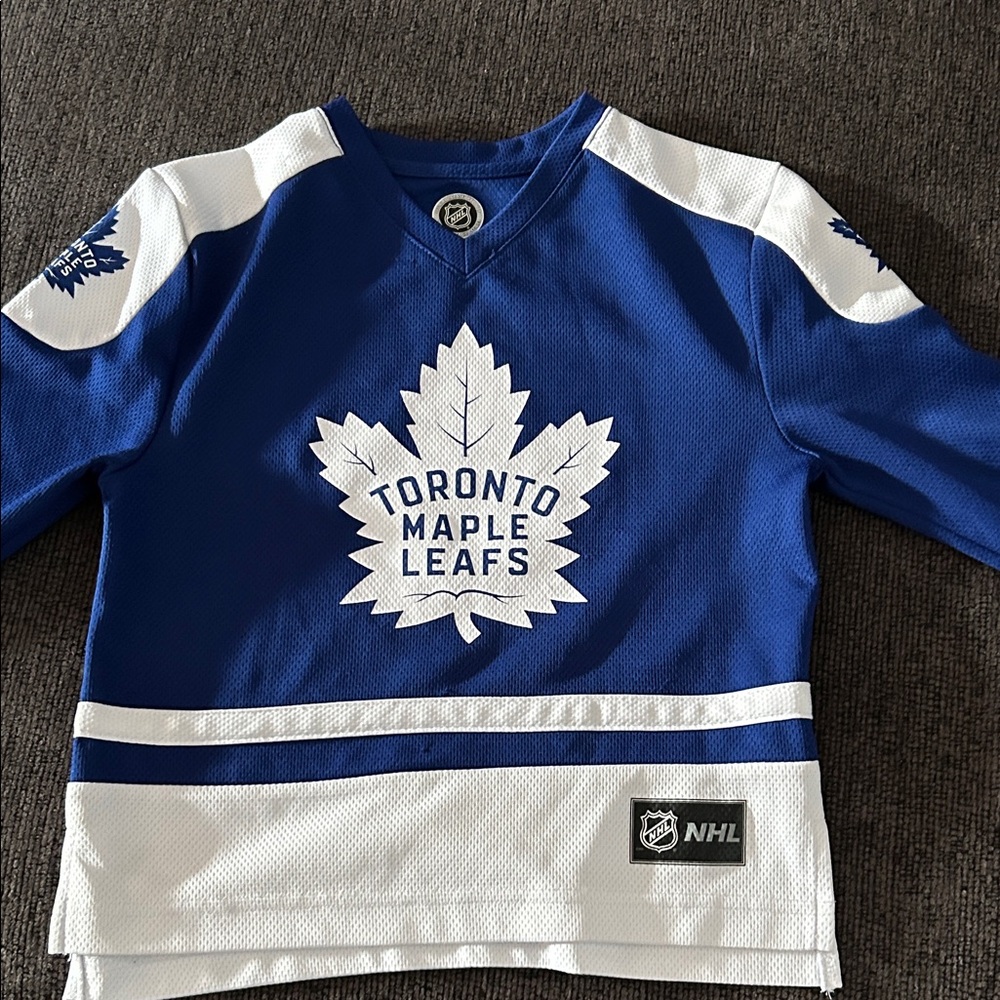NHL Toronto Maple Leafs Kids Blue and White Jersey